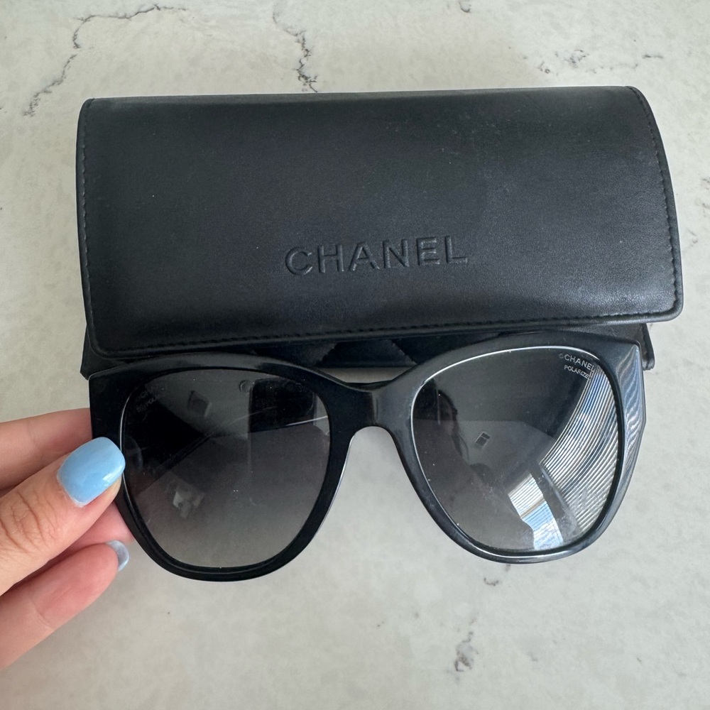 Chanel Black Sunglasses with Case